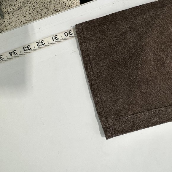 Y2K Route 66 Button Fly Genuine Leather Pants Womens 8 Brown Bootcut 5 Pockets - Picture 4 of 6